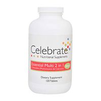 Celebrate Essential Multi 2 in 1 (Multivitamin & Calcium) Mango Chewable 120 ct.