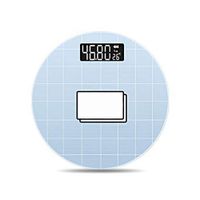 Ohlt-x Electronic Scale USB Charging Mini Round Body Scale Home Health Weight Scale Electronic Weight Scale (Color : Blue)