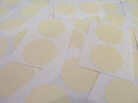 Minilabel 41mm Wavy Edge , Certificate Wafer Company Seal Labels , Stickers For Embossing , Awards & Rewards Ivory