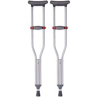 Underarm Adjustable Height Adult Red Dot Axilla Crutches,Silver