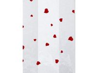 100ct Red Tiny"Flutter Hearts" 4x2x9" Medium Cello Cellophane Treat Food Snack Bags