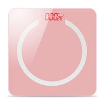 BTYAY Human Scale，Weight Scale, Precision Digital Body Bathroom Scale, 6mm Tempered Glass Easy Read Backlit LCD Display (Color : Pink)