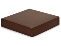 Gift Gourmet Lids - 8x8x1-1/2" Solid Matte Chocolate Gourmet Box Lid - (3 Packs; 25 Per Pack) - WRAPS-GBL08CH