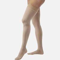 JOBST Relief Thigh High 15-20 mmHg Compression Stockings, Closed Toe with Silicone Dot Band, X-Large, Beige