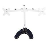 MonMount Dual LCD Freestanding Monitor Stand Up to 24-Inch, White (LCD-6460W)