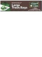 EcoDegradable Garbage Bags 30 Gallon/ 30x36 Inches, 60 Bags Per Box