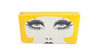 The Joy of Light Designer Matches Yellow Raquel Mod Fashion Model Embossed Matte 4" Collectible Matchbox