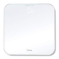 VisionTechShop S Body High Precision Ultra Wide Digital Body Weight Bathroom Scale up to 396lb/180kg, Super-Clear Large LED Display,"Step-On" Technology, White