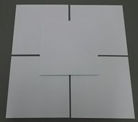 Pack of 5 10x10 Square 1/8" White Foam Core Backings