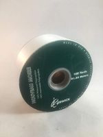 100 Yards 2 3/8" Wide Berwick White Waterproof Polypropylene Ribbon Roll