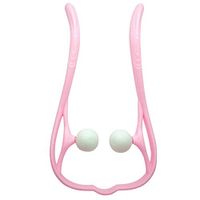 Neck Massager Shoulder Back Massager Leg Foot Massager Handheld Manual Massager with Balls Pressure Point for Muscle Pain Tension Fatigue Relieve (Pink)