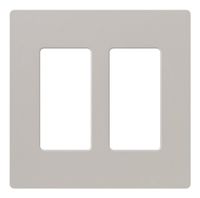 Lutron Claro 2 Gang Decorator Wallplate, SC-2-TP, Taupe