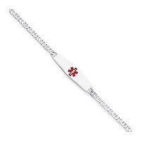 Sterling Silver Medical ID Anchor Link Bracelet