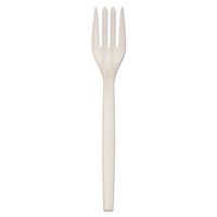 Eco-Products Plantware Renewable and Not Compostable Fork - 7 inch - Case of 1000