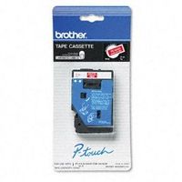 3/8" (9mm) White on Red P-touch TC Tape for Brother PT-25, PT25 Label Maker