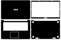 Special Black Leather Skin decals stickers Cover guard For 2017 release ASUS VivoBook S510 S510UA S510UN S510UQ X510UQ X510 15.6"