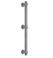 Jaclo G60-42-MBK Straight Reeded with End Caps Grab Bar, Matte Black
