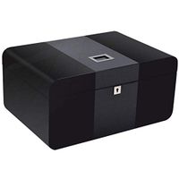 Humidors Cigar Cabinet Cigar Humidor Household Cigar Moisturizing Cigarette Case Cigar Box Travel Portable Cigar Alcoholic Box Can Hold 100 Best Gift (Color : Black, Size : 37.525.518.1cm)