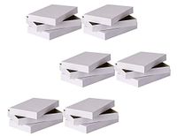 White Gift Wrap Shirt Boxes with Lids - Set of 12
