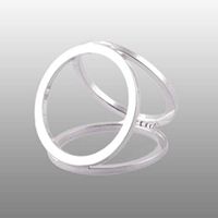 Fashion Women Three Ring Scarf Holder Silk Scarf Buckle Clip Brooch Pin Jewelry Popular Aesthetic Beauty Girls Girl Cheap Womans Accesories | Color - Silver