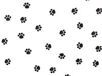 Black Paws"PAW Print" Tissue Paper for Gift Wrapping 15"x20" White Sheets - 20ct