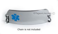 Type 1 Diabetes Medical ID Alert Tag with Embossed Emblem from Stainless Steel.