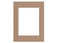 PA Framing, Photo Mat Board, 14 x 18 inches Frame for 10 x 13 inches Photo Art Size - Cream Core/Chestnut