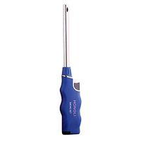 Navpeak BBQ Grill Click Flame Lighter Refillable Butane Gas Candle Fireplace Kitchen Stove Wind Resitent Long Stem (Butane Not Included) (Blue)