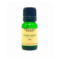 Fennel Sweet Essential Oil - 100% Pure Premium Therapeutic Grade Oil in a 10ml UV Protected Green Glass Euro Dropper Bottle. (Fennel)