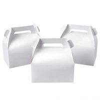 25-Pack Gable White Candy Treat Boxes,Small Goodie Gift Boxes for Wedding and Birthday Party Favors Box 6.2 x 3.5 x 3.5 inch