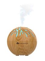 Essential Oils Starter Kit - Mini Tree Ultrasonic Diffuser - Aromatherapy Best Oil Diffuser - Color Changing, Humidifier, Essential Oils Set, Auto Shutoff, GuruNanda (Lightwood (No Oils))