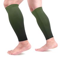 KEAKIA Olive Green Calf Compression Sleeves Shin Splint Support Leg Protectors Calf Pain Relief for Running, Cycling, Travel, Sports for Men Women (1 Pair)