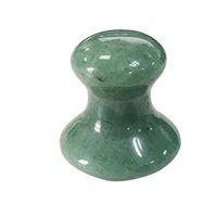 MUOBOFU Natural Green Handmade Jade Gua Sha Scraping Massage Tool Mushroom Shape Guasha Board for Ficial Neck Arm Full Body Relax,Spa Relaxing Meditation Massage