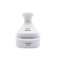 JMung Handheld Portable Electric Scalp Head Massager Positive and Negative Rotation Knead Waterproof USB Charging