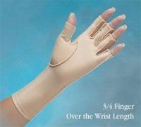 Edema Glove, Over Wrist, 3/4 Finger, Size: L, Right