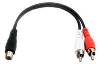 Legrand - On-Q 36479501 Sub Woofer RCA Y cable, 1 Female to 2 Male