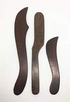 Pack 3 Knife, Curve Knife, Dagger-Shape Gua Sha Scraping Massage Tool Body for Face Guasha Wooden Massagers Neck and Back Thai Set