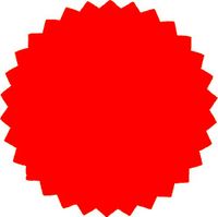 2 Inch Blank Embosser Seals - Red (300 Pack)