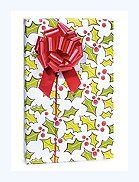 Elegant Holly & Berries Gift Wrap Wrapping Paper - 16ft Roll