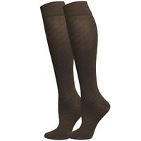NuVein Airplane Travel Socks for Women & Men Flight Circulation Socks for Swelling, Brown, X-Large