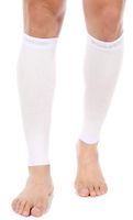 Doc Miller Calf Compression Sleeve - 1 Pair 20-30mmHg Support (White, X-Large)