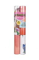 Whacked Paper Pink Shade/Dark Floral Gift Wrapping Paper, 25 sq. ft