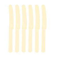 Premium Heavy Weight Plastic Knives | Vanilla Creme | Pack of 48 | Party Supply