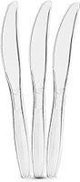 Plasticpro Clear Plastic Knives Disposable Cutlery Medium Weight Utensils 50 Count