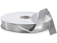 Silver Value Double Faced Satin 5/8"x100 yds 100% Polyester Ribbon (3 Spools) - WRAPS-VDFS3012