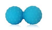 Massage Peanut Lacrosse Balls 100% Silicone for Myofascial Release, Trigger Point Therapy, Muscle Knots, Yoga Therapy and Acupoint Massage by Wincspace (Blue)
