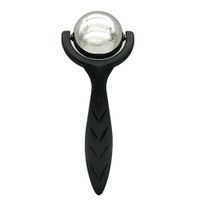 NOLOGO Gxbld-yy Hand-held Roller Massager Fitness Yoga Muscle Strain Recovery Stainless Steel Hot and Cold Ice Cold Massage Ball (Color : Black)