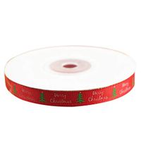 TINKSKY Christmas Printed Ribbons Holiday Decorations for Gift Cake Wrapping Crafting Hair Bows Making 25-Yard (Red)