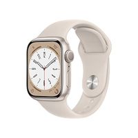 Apple Watch Series 8 [GPS 41mm] Smart Watch w/ Starlight Aluminum Case with Starlight Sport Band - S/M. Fitness Tracker, Blood Oxygen & ECG Apps, Always-On Retina Display, Water Resistant