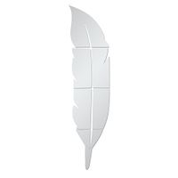 sakd 3D Feather Mirror Wall Stickers DIY Graphics Mural Art Decals Wall Affixed Decorative Background Living Room Decor for Doors Glass Office